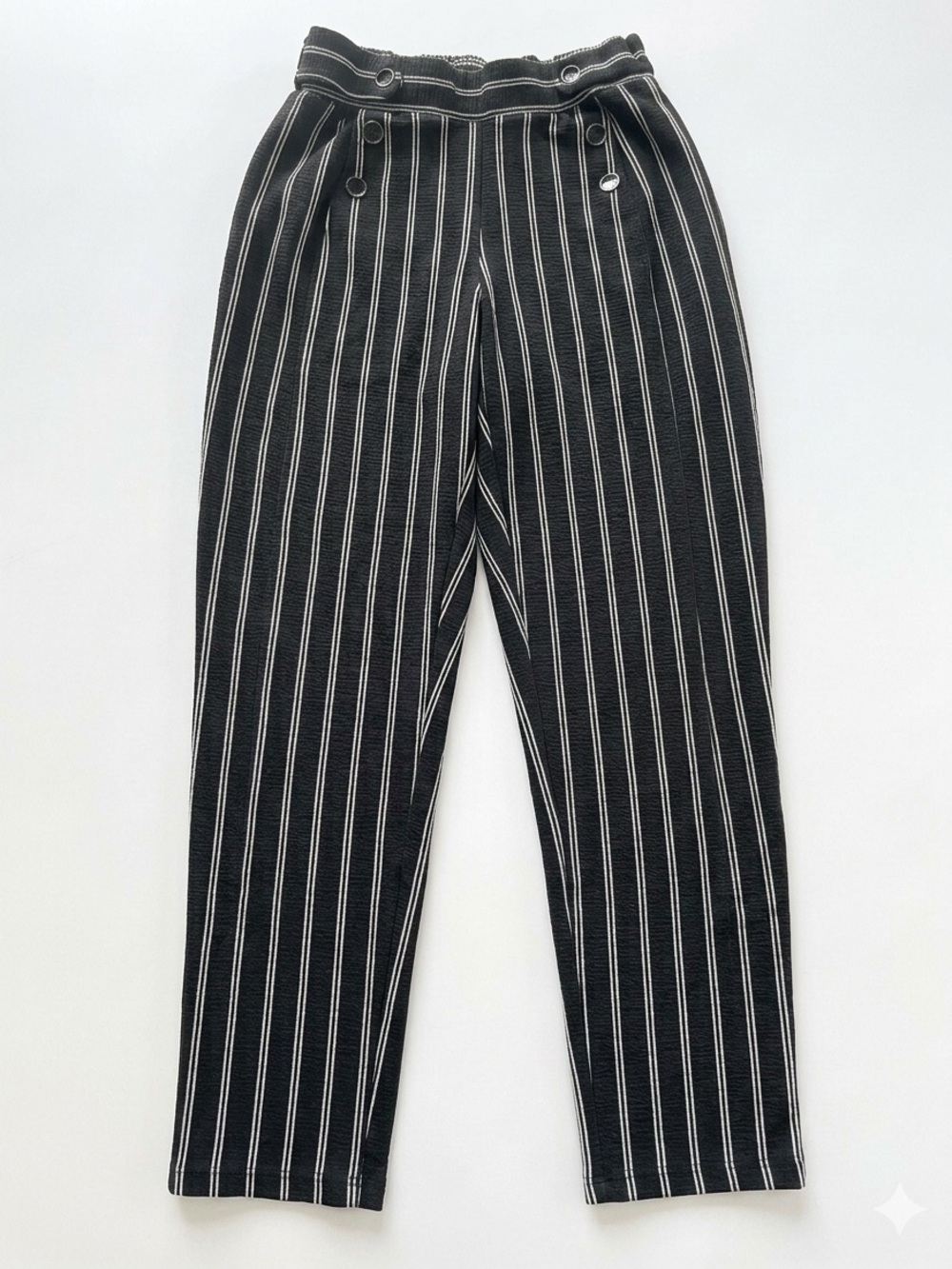 Women's Black and Grey Trousers